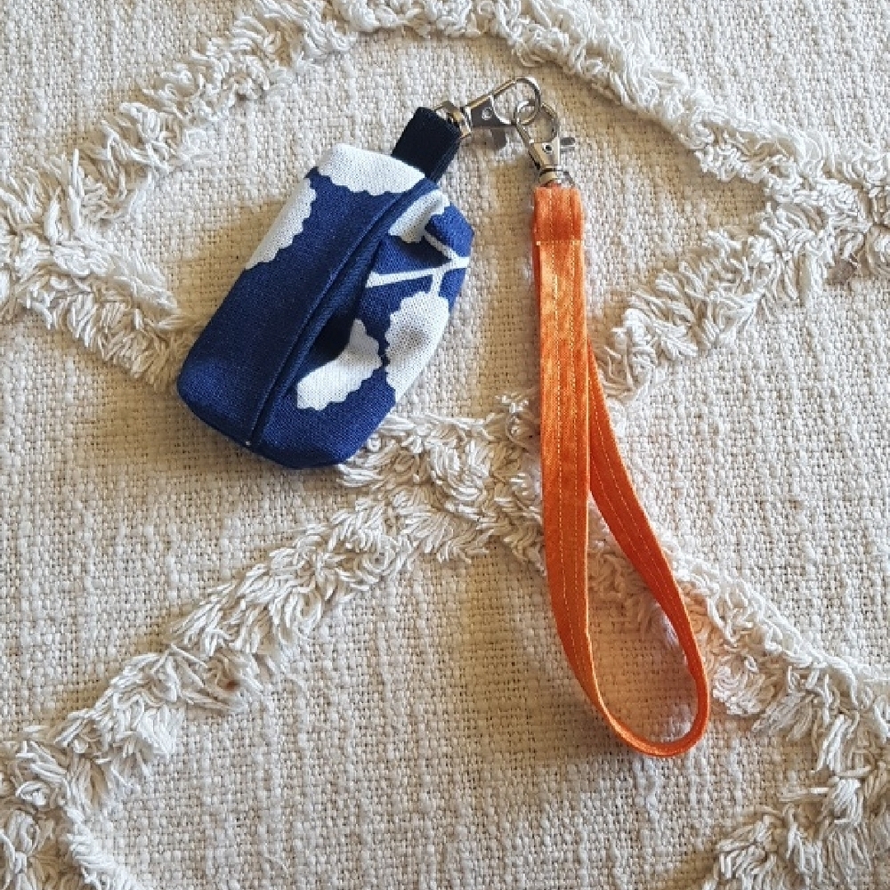 Patch & Roam Dog Poo Bag Holder & Keychain Wristlet handmade zero-waste